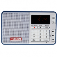 Radio Tecsun Q3 Azul con grabadora
