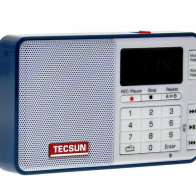 Radio Tecsun Q3 Azul con grabadora