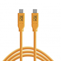 Cable Tether Tools USB-C a USB-C 4,60m naranja